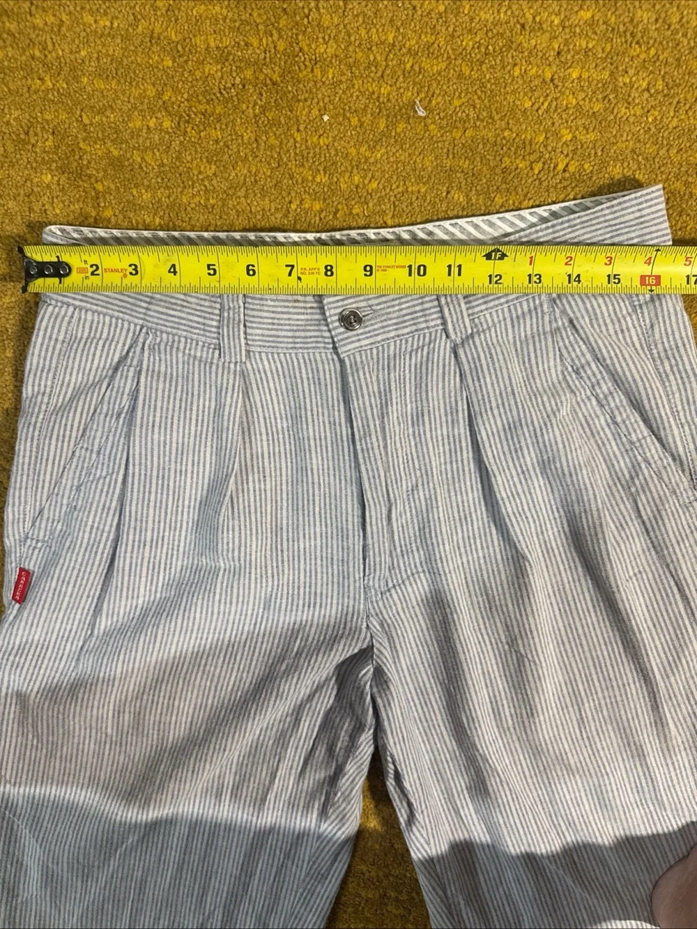 Vintage Carrera Light Blue and White hickory striped